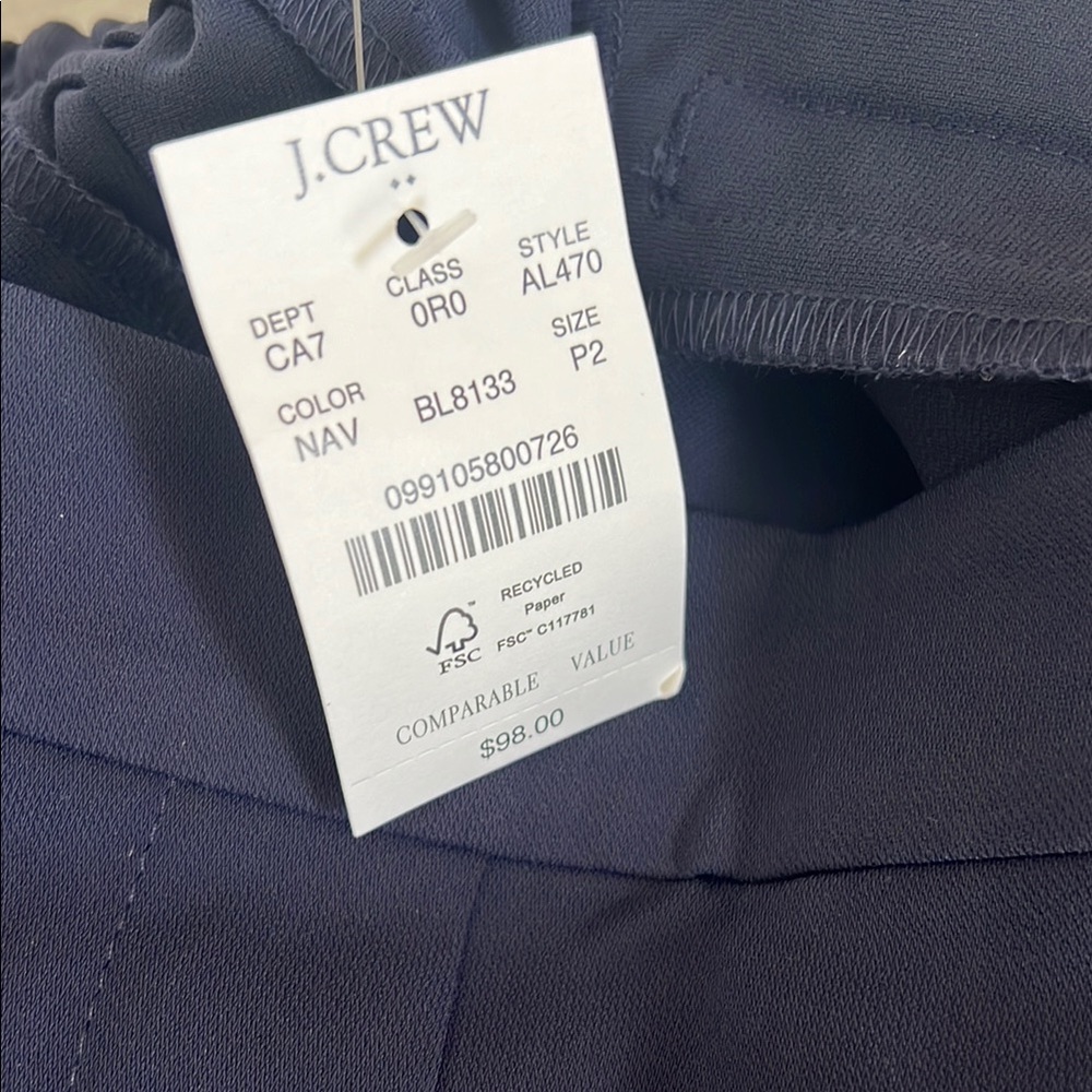 J. Crew Factory Blue Ankle Cropped Pants - Picture 4 of 6